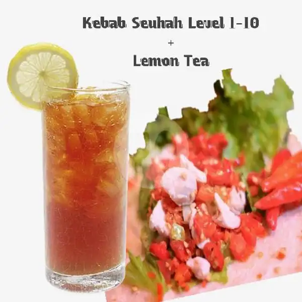 Kebab Ayam Seuhah Level 1-10 + Lemon Tea | Kebab Ebel