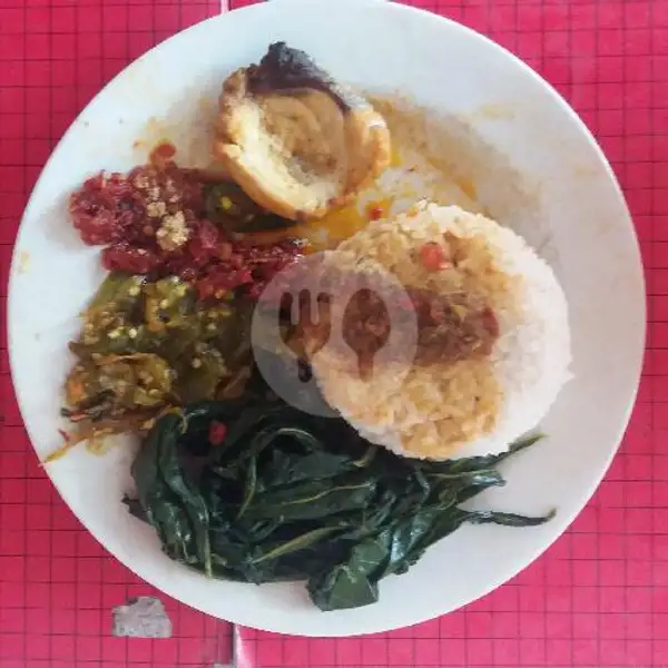 Nasi, Gulai Ikan Tuna, Sayur, Sambal | Warung Inang Masakan Padang, Tukad Banyusari
