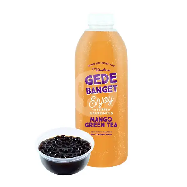 Mango Green Tea Gede Banget + Topping Pearl Gede Banget | Chatime, Level 21