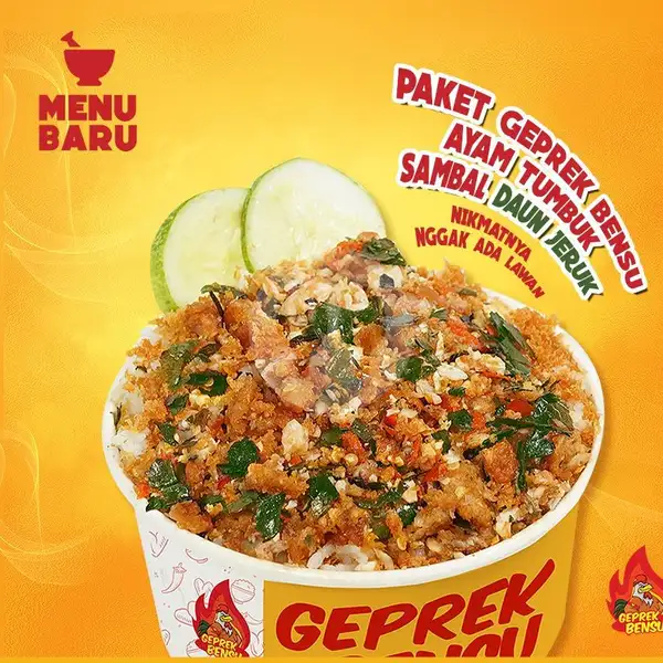 Paket Geprek Bensu Ayam Tumbuk Sambal Daun Jeruk | Geprek Bensu, Lampung