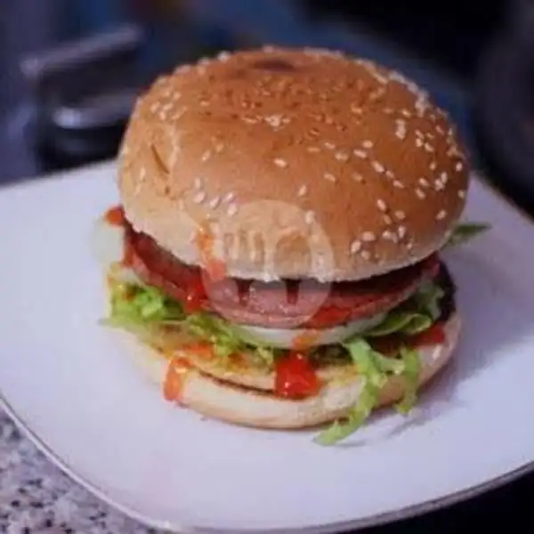 Burger Ayam Double Daging | Burger Kitty, Panglima Aim