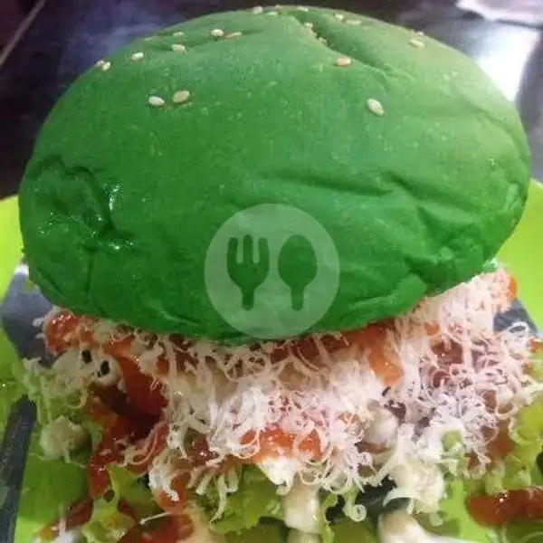 Hulk Burger +Telur+ Sayuran | Hotdog Mozarela Kita, Tampan