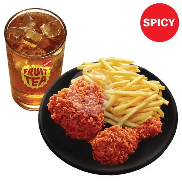 PaNas 2  Spicy with Fries, Large | McDonald's, Muara Karang