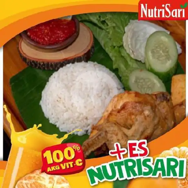Ayam Lalapan Isi Nasi +gratis Ess Nutrisari | A. B. K ayam Bakar Kecap