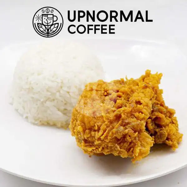 Paket Nasi + 1 Crispy Chicken + Saus Cheese | Warunk Upnormal, Puputan Raya
