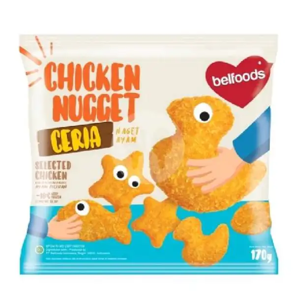 Belfoods Chicken Nugget Ceria 170gr | Fizi Frozen, Borneo 1