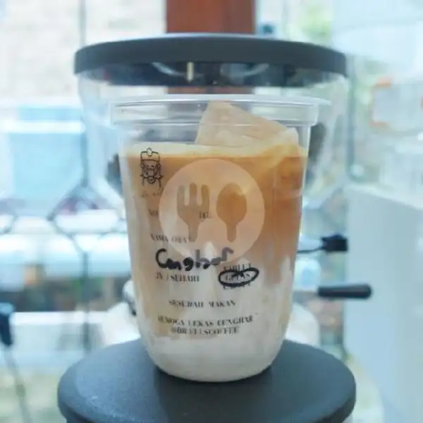 Cup Obat Cenghar (Es Kopi Susu Tanpa Gula) | Dr Ells Coffee Roaster, Otista