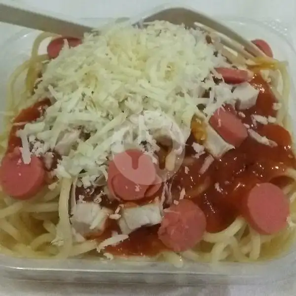 Spaghetti Keju Ayam Sosis | Mie Ayam Fillet (tanpa tulang) ICHFATH