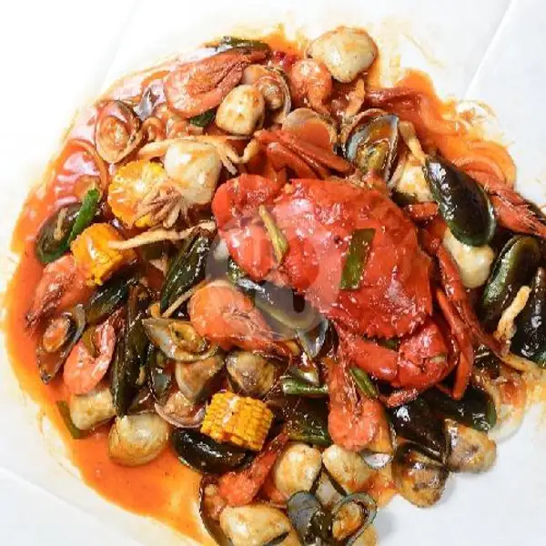 Kepiting + Kerang Rica Rica | Seafood Kedai Om Chan Kerang, Kepiting & Lobster, Mie & Nasi, Jl.Nyai A.Dahlan