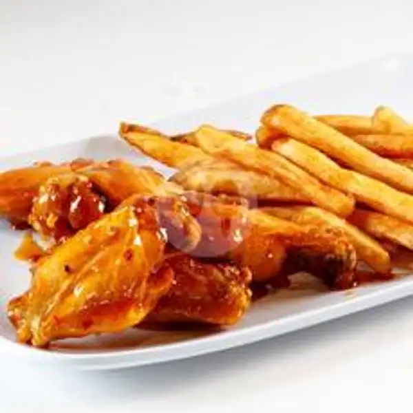 Chicken Wing With Potato Fries | GEPREK AL DENTE