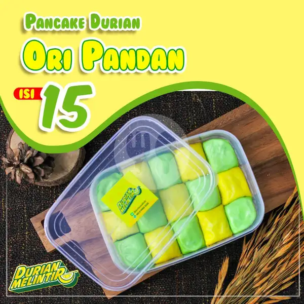 Pancake Durian Ori Pandan Isi 15 | Makaroni Melintir, Pasar Minggu