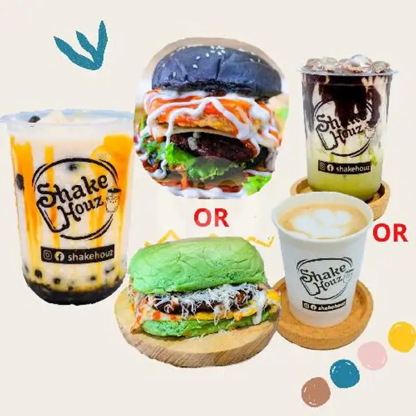 Boba Milk BS + SH Beef Burger/Ropang Beef Spc + Flavour Drink/Creative Mix/Coffee Base | Shake Houz