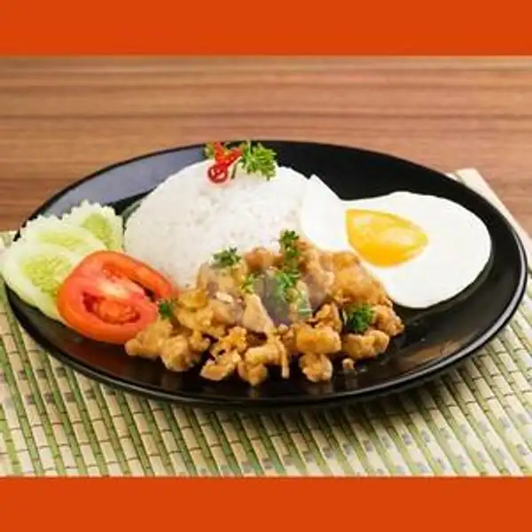 Thai Garlic Chicken On Rice | Thai Street, DP Mall Semarang