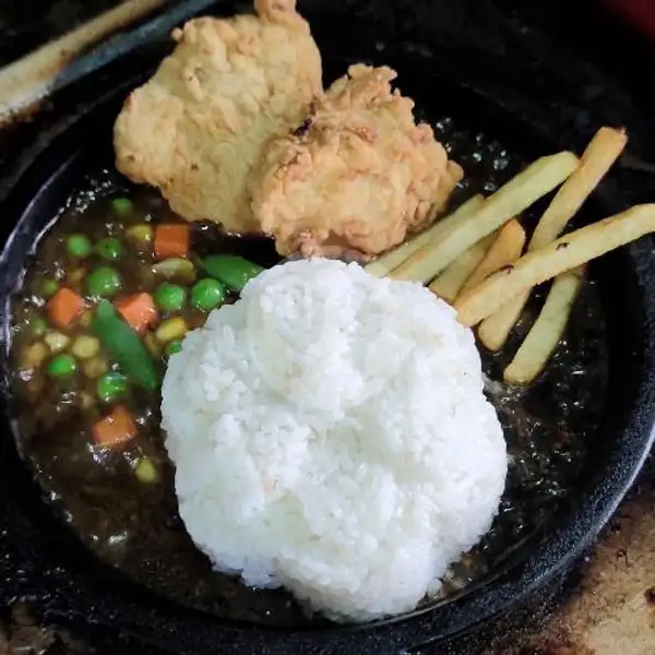 Chicken Steak Plus Nasi | Jasmine Juice, Terminal Karang Jati