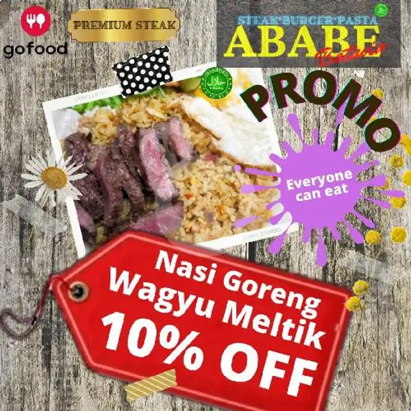 Free Frestea Nasi Goreng Wagyu Steak | Ababe Steak, Pondok Labu