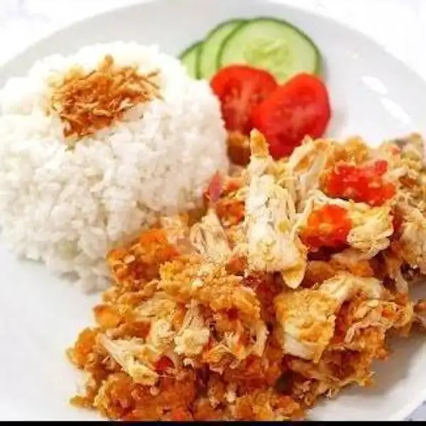 Paket Ayam Geprek + Nasi + Lalapan + Teh | Warung Hijau, Jogonalan Kidul