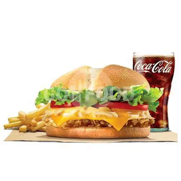 Paket 4-Cheese Crispy Chicken Medium | Burger King, Pettarani