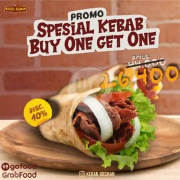 Spesial Kebab Buy One Get One + 2 Ice Milo | Kebab Bosman, Petir