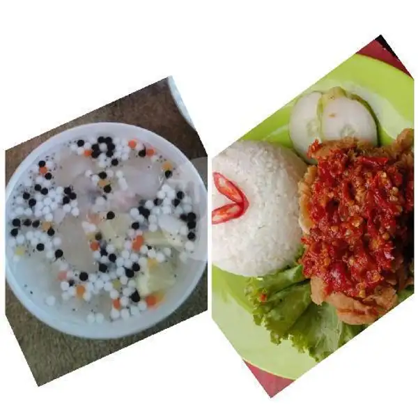 Paket Ayam Geprek + Es Lemon Bubble | Warung Anggita, Kelapa