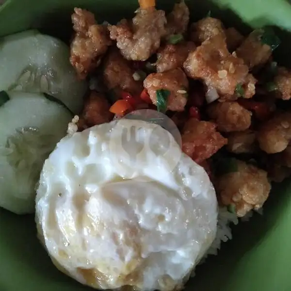 Nasi Ayam Cabe Garam Pedas ( Jumbo) | Naufalita Resto & Cake, Jekan Raya