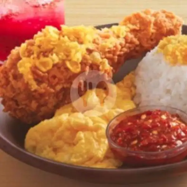 Paket Ayam Crispy+Jamur Crispy | Lalapan Depot Bu Win Spesial Belut Crispy,Cengger Ayam