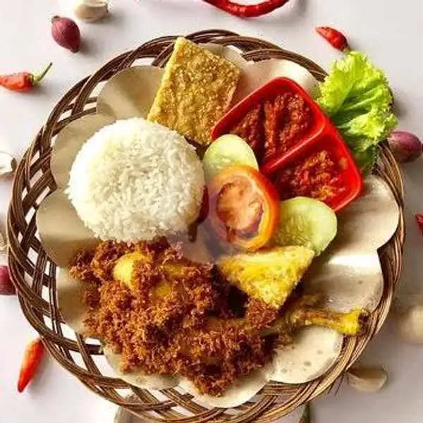 Nasi Ayam Goreng Serundeng | Ayam Kremes Suharti, Ciledug