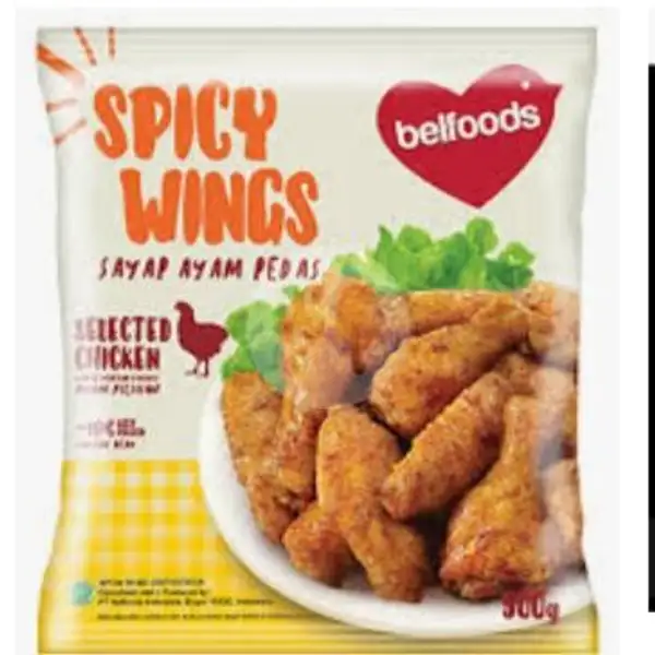 BELFOOD SPICY WINGS 500GR | Pelangi Frozen Foods, P. Komaruddin