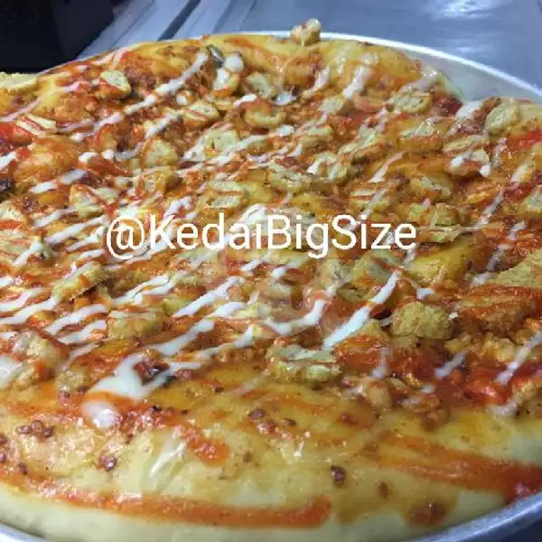 Paket 2 Pizza Nugget Sauce Asam Manis Size 25 Dan 20cm | Kedai Roti Bakar Big Size, Pisangan Lama