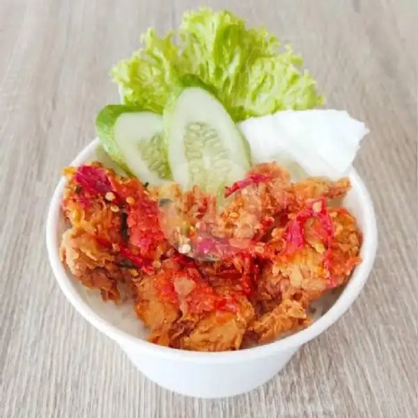 Rice Bowl Ayam Geprek | Sambal Lalap &  Ayam Bakar Raffasyah, Letnan Mukmin