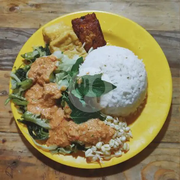 Nasi Pecel Tempe Ambyar | Pondok Ayam Ambyar, Villa Muka Kuning