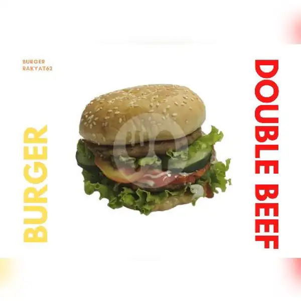 Double Beef Burger | Burger Rakyat+62