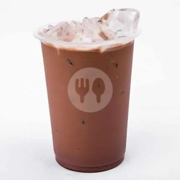 ice chocolate drink / minuman es coklat | Niu Mani Cafe [Mie Setan, Ayam Geprek Mozzarella, Fire Chicken, Salted Egg]