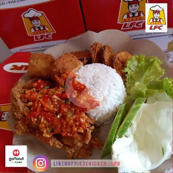 Paket Ayam Dada Besar/ Paha Atas Geprek Spesial LFC | Liber'o Fried Chicken, Cabang Kimaja-1 Way Halim