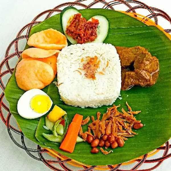 Nasi Lemak Daging Rendang | Uncle K Bangau