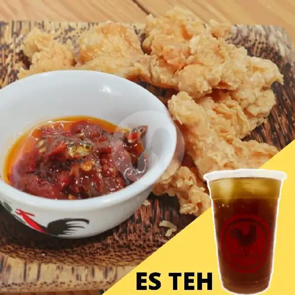 Ayam Fillet Sambal Teri + Es Teh | Chikenku, Singosari