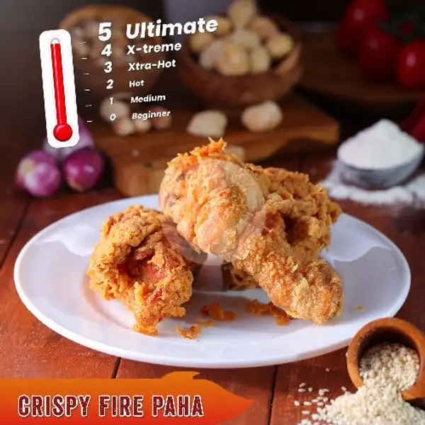 Fire Chicken Paha+nasi | Crispy Fire Chicken 