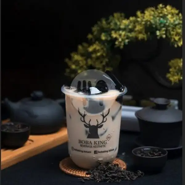Grassjelly Milk Tea - L | Boba King, Batam City Square