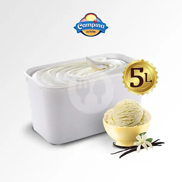 5 Liter Vanilla (Maks. 1 item per transaksi) | Ice Cream Campina, Cirebon