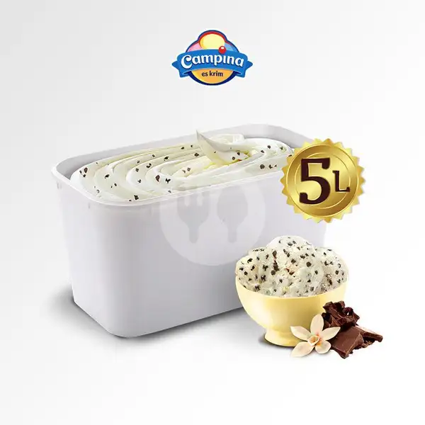 5 Liter Chocolate Chunk (Maks. 1 item per transaksi) | Ice Cream Campina, Cirebon