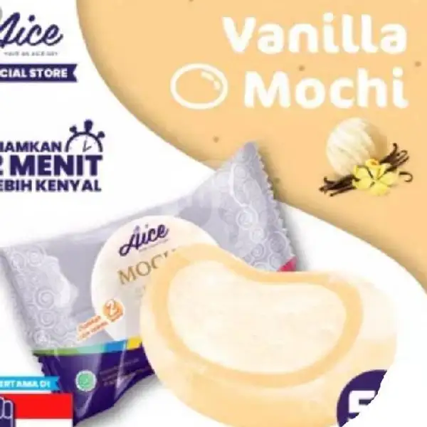 Mochi Vanila | Kedai Ice Cream Bilqis, Sukarame