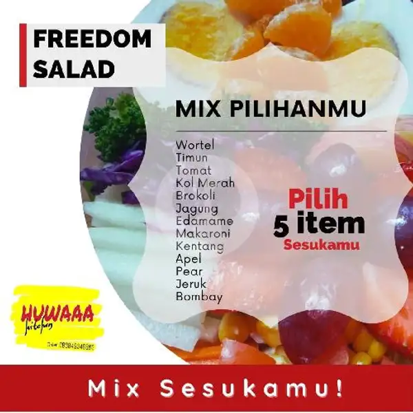 Freedom salad (Mix Sesukamu!) | Salad Huwaaa, Wonorejo