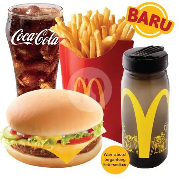 Paket Hemat Cheeseburger Deluxe, Lrg + Colorful Bottle | McDonald's, Bumi Serpong Damai