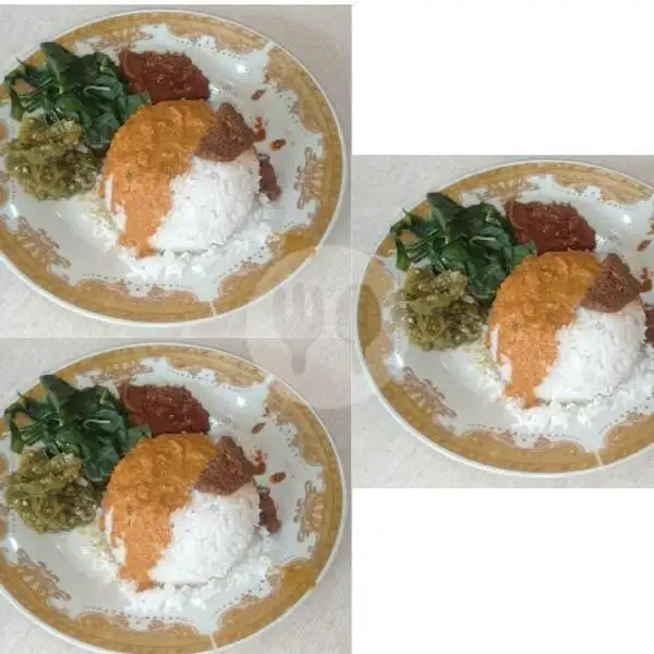 3 Nasi Rendang + 3 Es Teh Manis | RM Padang Marawa, Pinang
