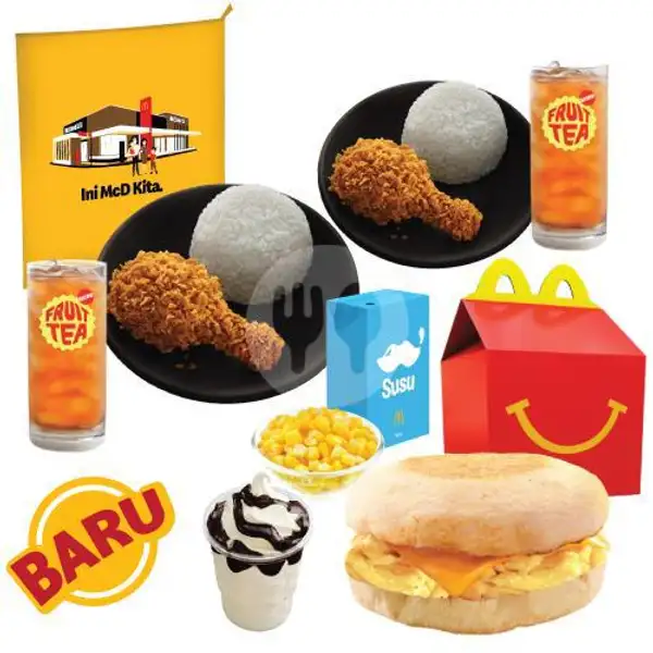Family Weekend Breakfast Bertiga HM Egg & Cheese Muffin dan Board Game (Ayam Krispy McD) | McDonald's, Mulyosari Surabaya