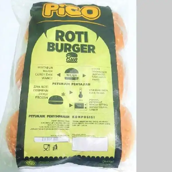 Roti Burger Pigo Isi 6 | Nopi Frozen Food