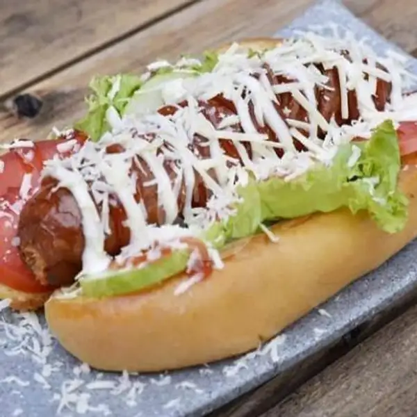 Hotdog Spesial Beef Ukuran Jumbo + Keju | Seafood Ndjedir