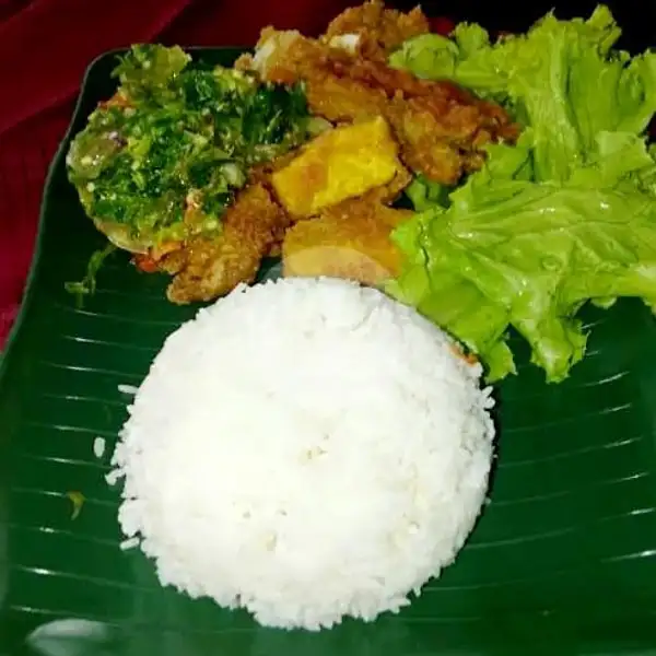 Ayam Geprek Mini+lalapan Krispi(cabeijo) | Special Cabe Ijo Dadakan Kintan, Sagulung