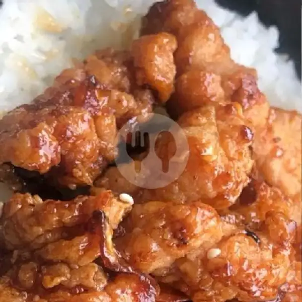 Chiken Karaage Saus Pedas Manis + Nasi | Depot Chicken Rania, Lebak Rejo Utara
