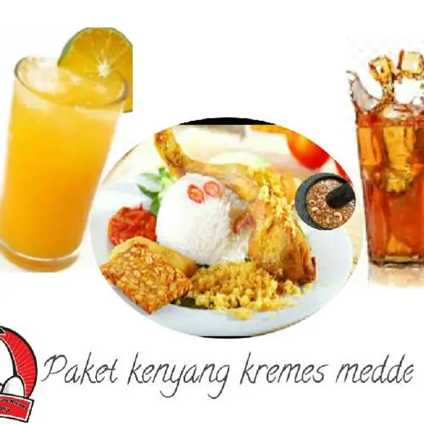 Paket Kenyang Kremes Mede | Ayam Bakar Dan Ayam Kremes Berkah Food, Nangka
