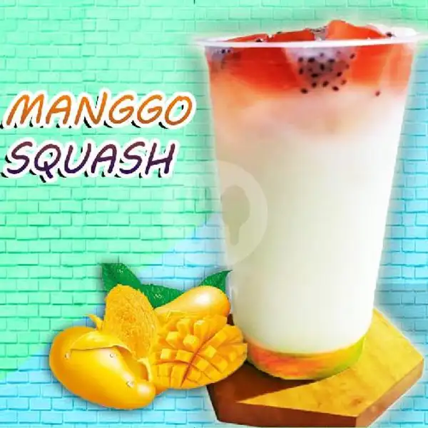 Manggo Squash | Es kopi & Cheese Thai Tea Rockopi, Gunung Putri